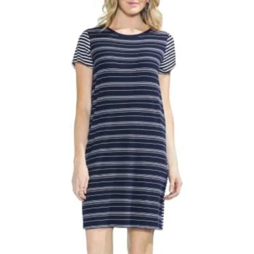 Vince‎ CAMUTO Mixed Stripe T-Shirt Dress, NWT